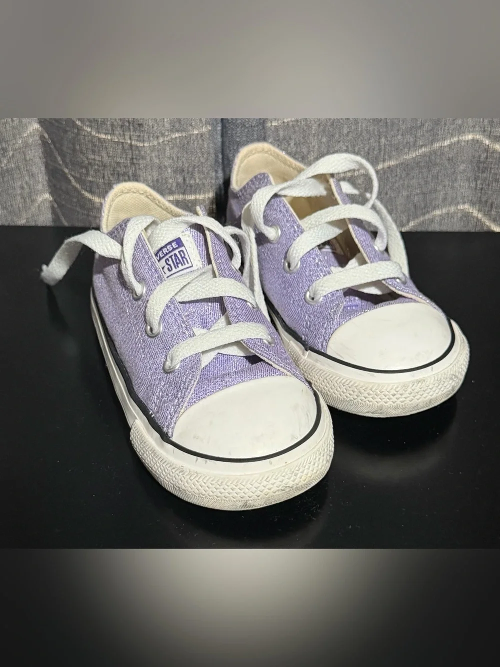 Converse Kids Low Top Sneakers in Lavender with White Accents